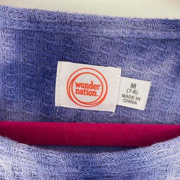3/$15 Beautiful long sleeve top by Wonder Nation size 7/8 - Picture 3 of 3